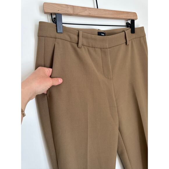 Theory Testra 2 Wool Trouser Pants in Tan, Size 6 - Picture 4 of 7